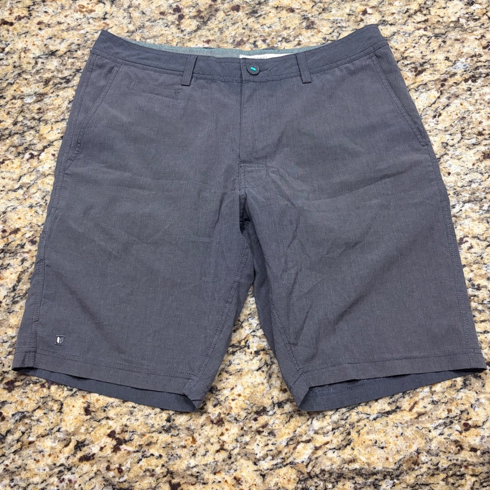 Linksoul Boardwalker Mens Grey Golf Board Shorts Size 34 John Ashworth & Co ws